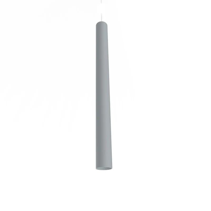 L+ Lustre de Cuisine Moderne, Spot de Plafond LED, Métal, Forme Cylindre, GU10, Plafond, H60cm, Diamètre 6cm (Gris, H60 cm)