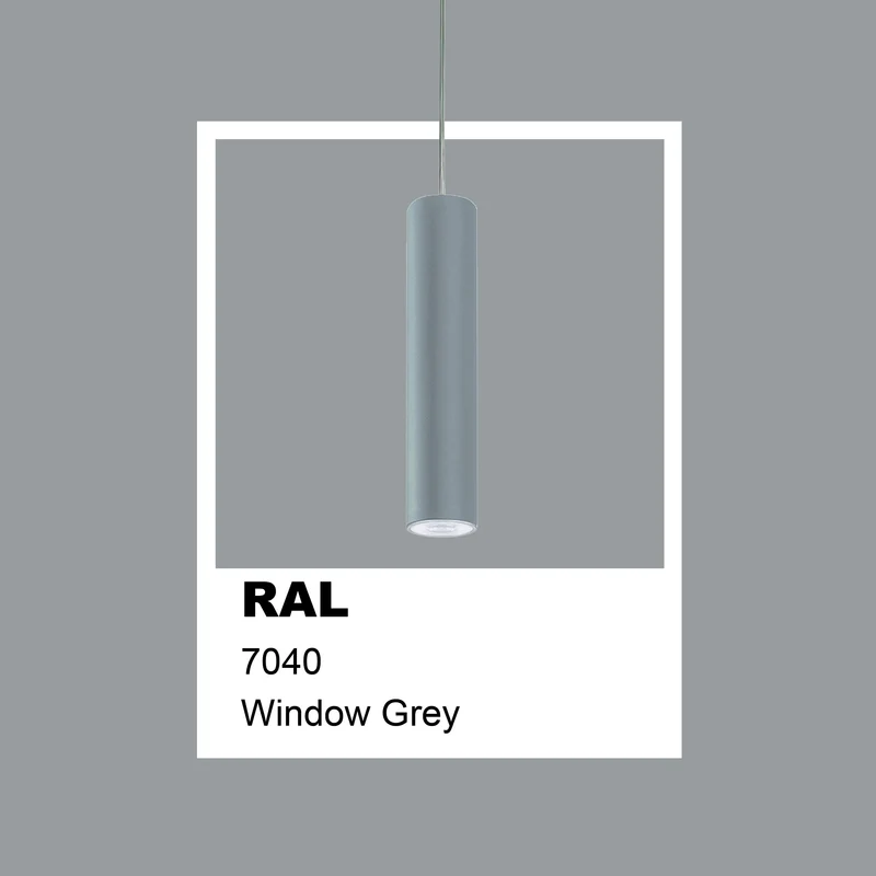 L+ Lustre de Cuisine Moderne, Spot de Plafond LED, Métal, Forme Cylindre, GU10, Plafond, H60cm, Diamètre 6cm (Gris, H60 cm)