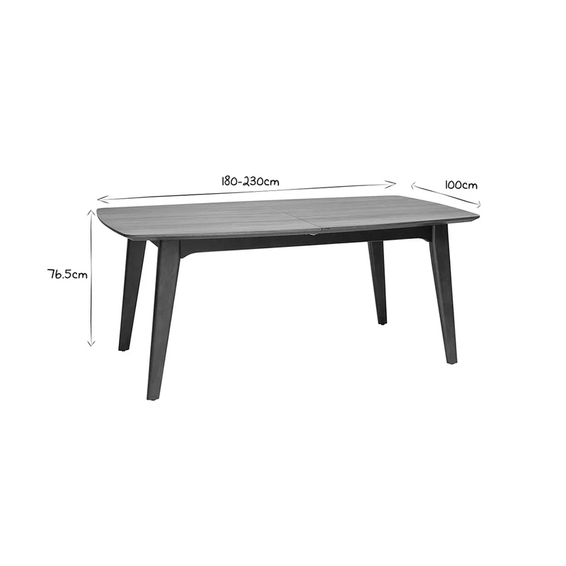 Miliboo Table Extensible rallonges intégrées rectangulaire en Bois Clair L180-230 cm Fifties