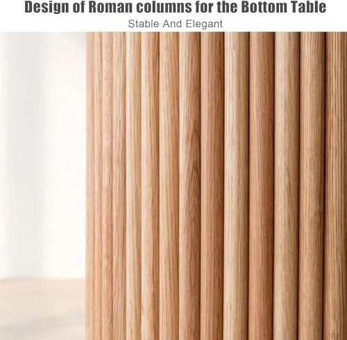 GLDWEY Table Salle à Manger Ronde 2-4 Personnes pour Salon Cuisine Bois Massif, Table de Cuisine Table Basse de Loisirs Meubles de Restaurant Table de Salle à Manger Disponible(Size:70cm,Color:Blanc)