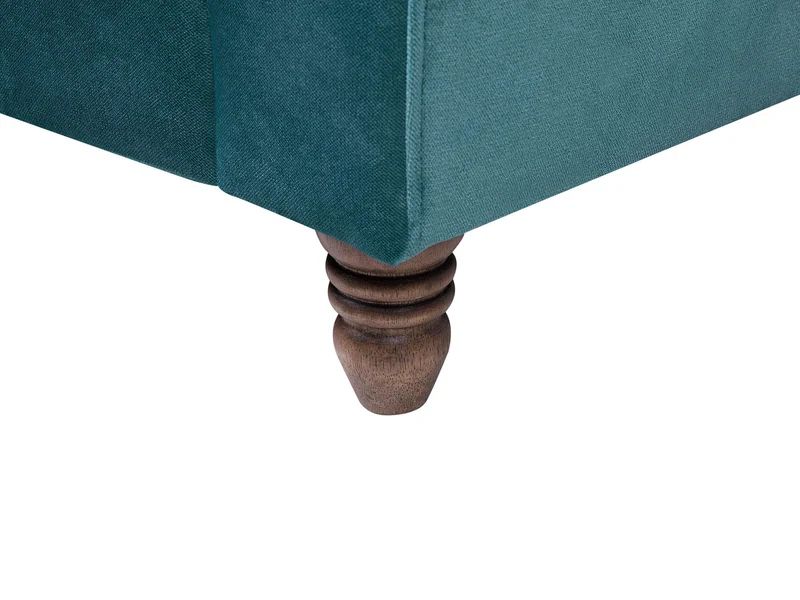Canapé Fixe 2 Places en Velours Bleu Foncé avec Pieds en Bois et Rembourrage Moelleux pour Salon Design Glamour Beliani