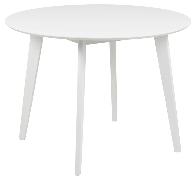 AC Design Furniture Roxanne Table à Manger pour 4 Personnes en Blanc 105 x 76 cm - Table de Cuisine avec Peinture Blanche - Style rétro Moderne pour Salle à Manger - Table à Manger Ronde