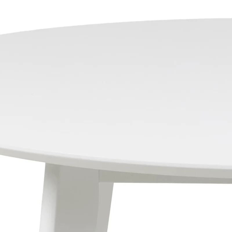 AC Design Furniture Roxanne Table à Manger pour 4 Personnes en Blanc 105 x 76 cm - Table de Cuisine avec Peinture Blanche - Style rétro Moderne pour Salle à Manger - Table à Manger Ronde