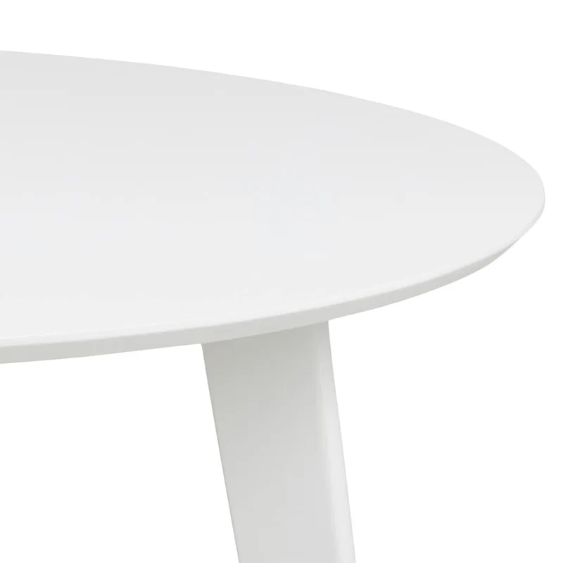 AC Design Furniture Roxanne Table à Manger pour 4 Personnes en Blanc 105 x 76 cm - Table de Cuisine avec Peinture Blanche - Style rétro Moderne pour Salle à Manger - Table à Manger Ronde