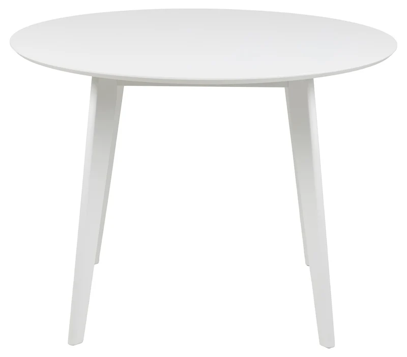 AC Design Furniture Roxanne Table à Manger pour 4 Personnes en Blanc 105 x 76 cm - Table de Cuisine avec Peinture Blanche - Style rétro Moderne pour Salle à Manger - Table à Manger Ronde