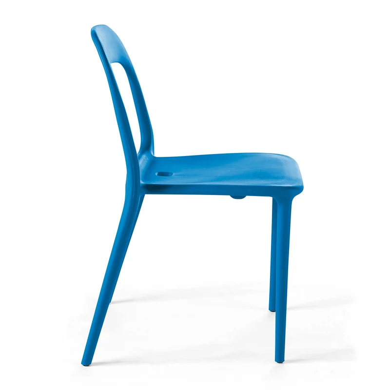 Oviala Chaise en Plastique de Jardin Bleu