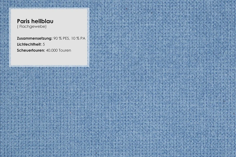 CAVADORE Fiona Canapé avec Dossier et Tissu tissé Bleu Clair 94 x 90 x 112 cm