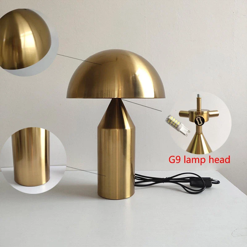 Lampe De Table En Or Blanc Noir Lampe De Table Champignon Créative Pour Chambre Étude Salon Décoration Lampe De Bureau