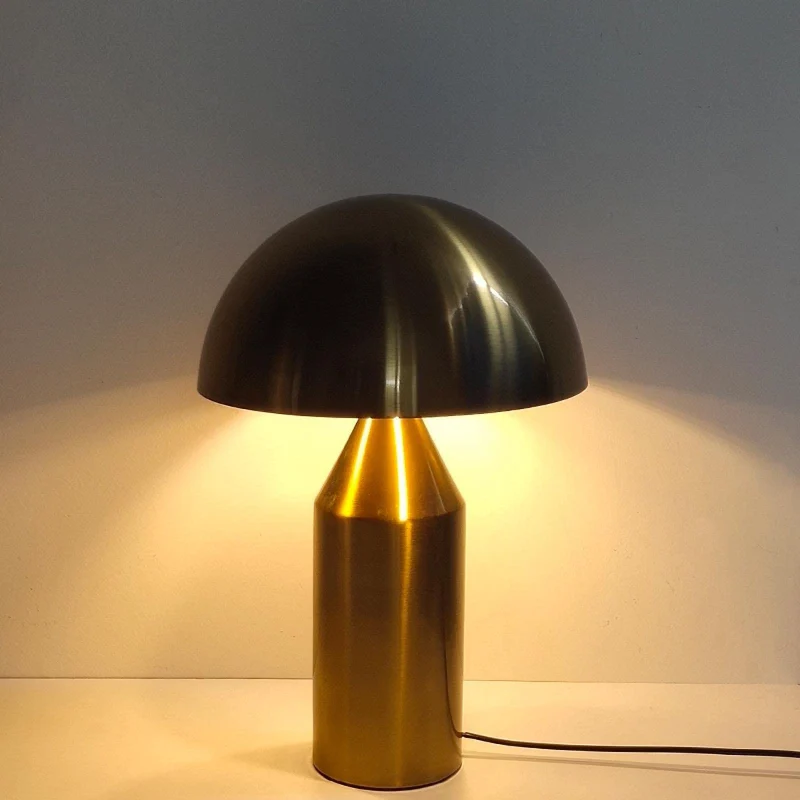 Lampe De Table En Or Blanc Noir Lampe De Table Champignon Créative Pour Chambre Étude Salon Décoration Lampe De Bureau