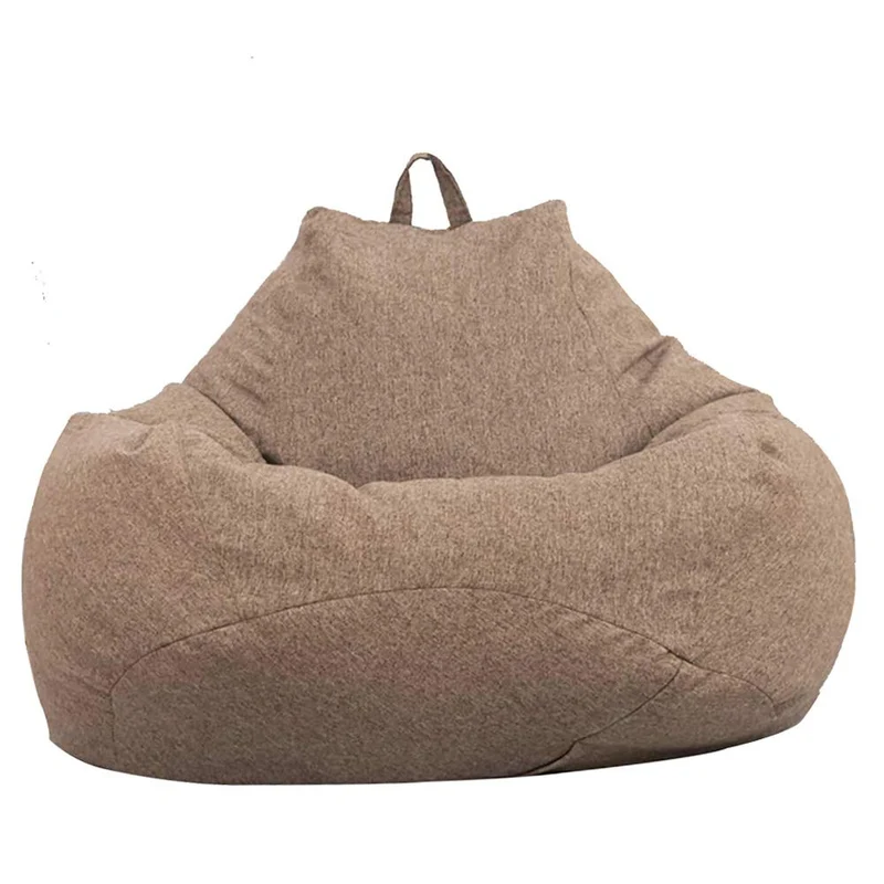 Pouf Poire Adulte et Enfants,Pouf Classique, Fauteuil de Pouf Poire d’intérieur et d’extérieur, Pouf sans Remplissage,Grand,Housse Pouf Poire (XL Marron)