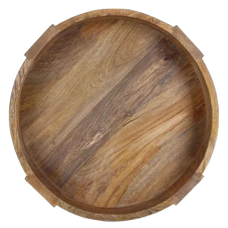 Casa Moro Table d´appoint Table Basse Marocaine Table de Chevet Ronde Bois Massif diametre 55 cm bohème Chic CAC30NR