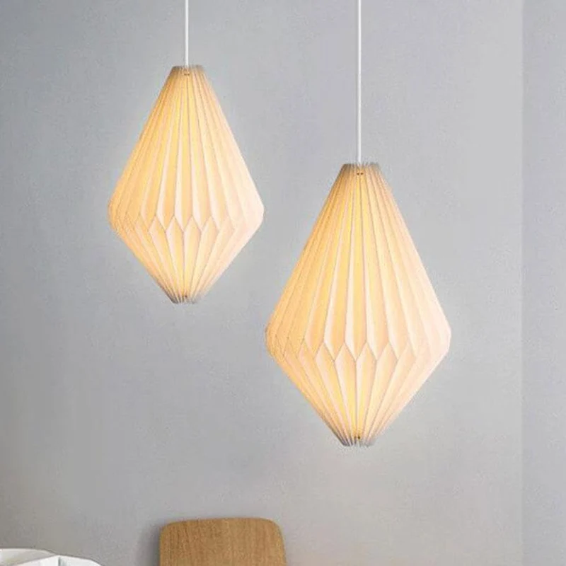 GETBSTOOP Abat-jour suspendu origami abat-jour de plafond nordique créatif papier origami lanterne abat-jour pliable suspension art décor plafonniers couverture lampe protecteur