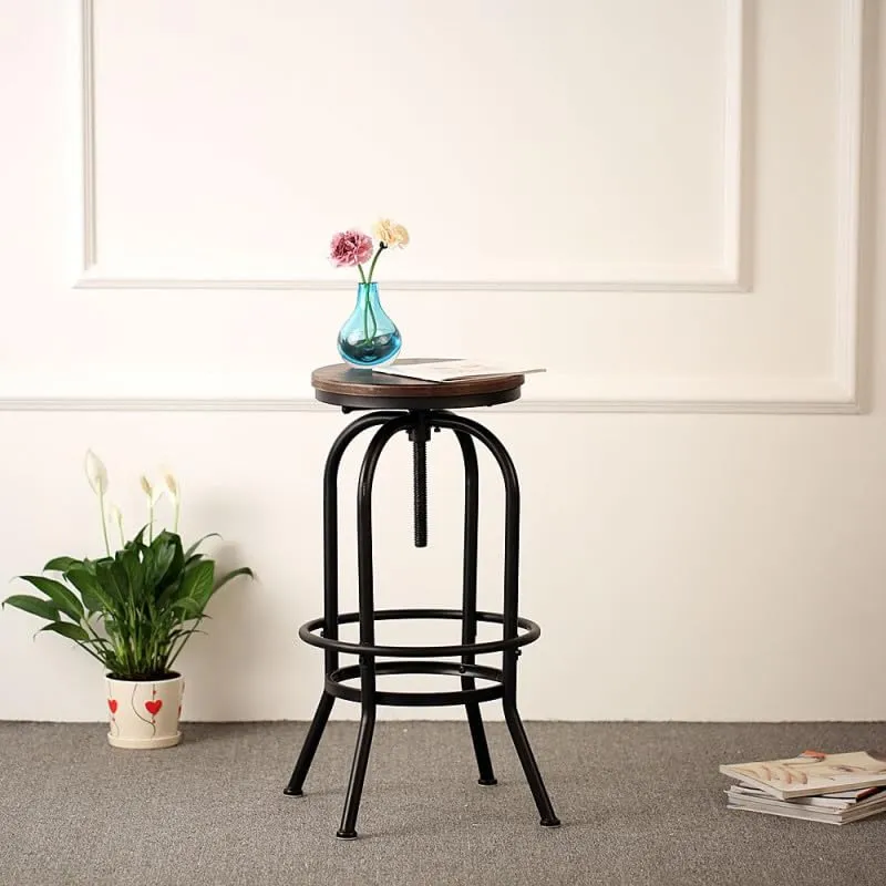 Kosmi Tabouret de Bar LOFT à vis Style Industriel réglable en Hauteur