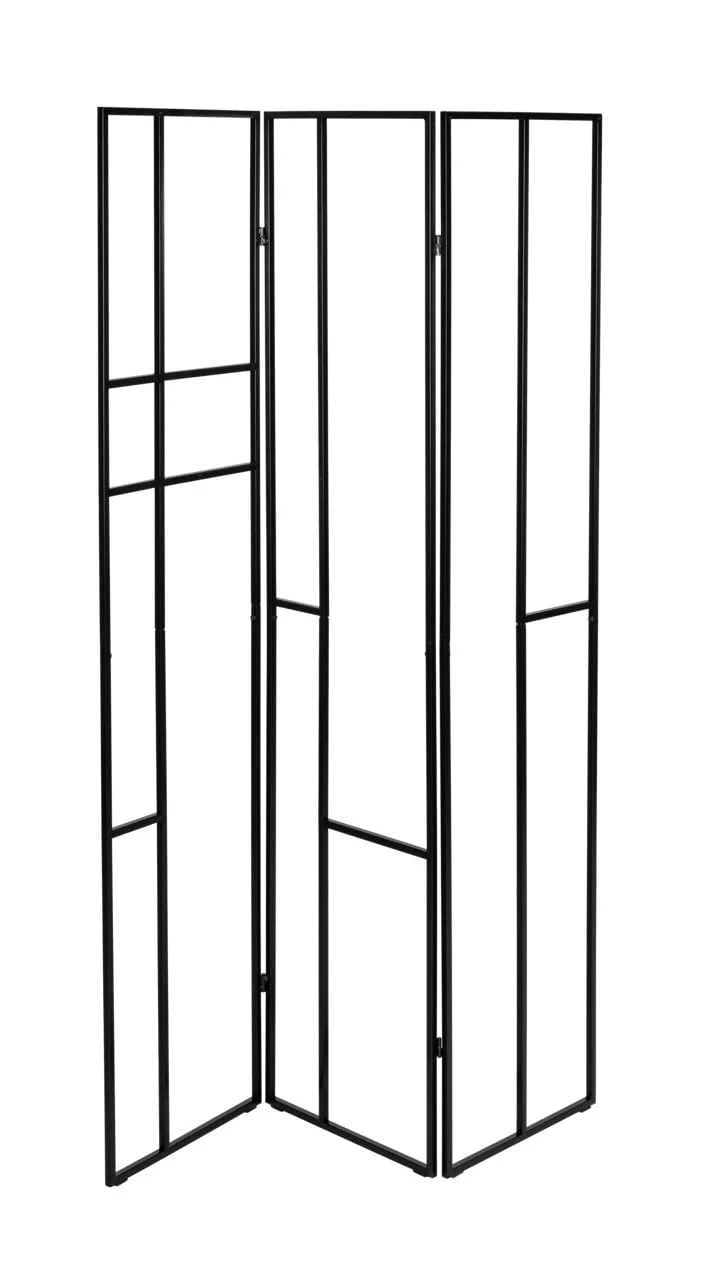 WENKO Paravent Shakti, séparateur pièce en métal thermolaqué Noir, Ranger et aérer Les vêtements, grilles avec Place Rangement Les écharpes, Accessoires et couvertures, 120 x 170 cm 69799800
