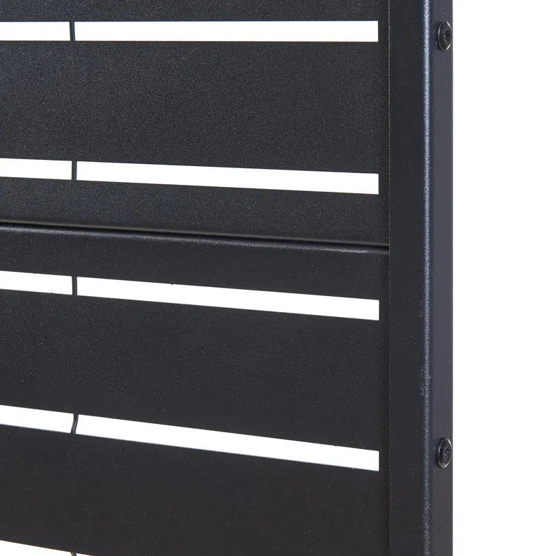casa.pro Cloison de Séparation Intérieur Paravent Séparateur de Pièce Design Moderne pour Délimiter Différentes Espaces avec Motif Décoratif Salon Séjour Bureau Acier Galvanisé 200 x 100 x 50 cm Noir
