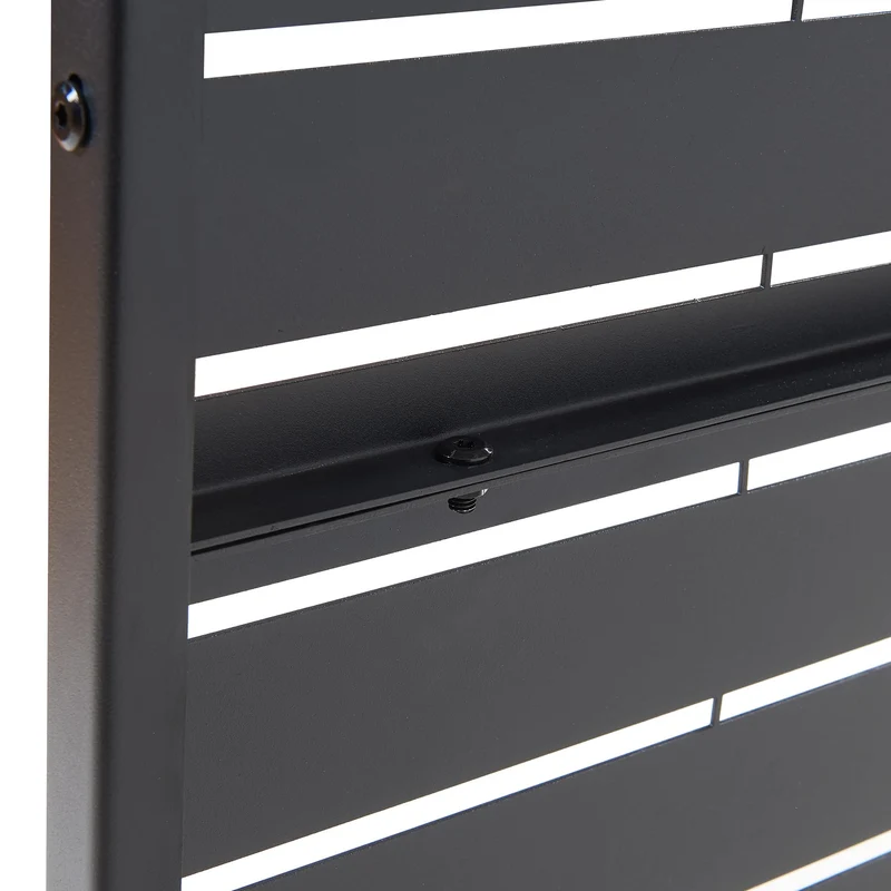 casa.pro Cloison de Séparation Intérieur Paravent Séparateur de Pièce Design Moderne pour Délimiter Différentes Espaces avec Motif Décoratif Salon Séjour Bureau Acier Galvanisé 200 x 100 x 50 cm Noir