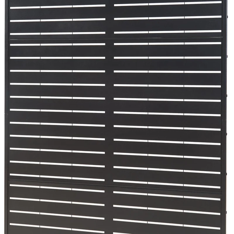 casa.pro Cloison de Séparation Intérieur Paravent Séparateur de Pièce Design Moderne pour Délimiter Différentes Espaces avec Motif Décoratif Salon Séjour Bureau Acier Galvanisé 200 x 100 x 50 cm Noir