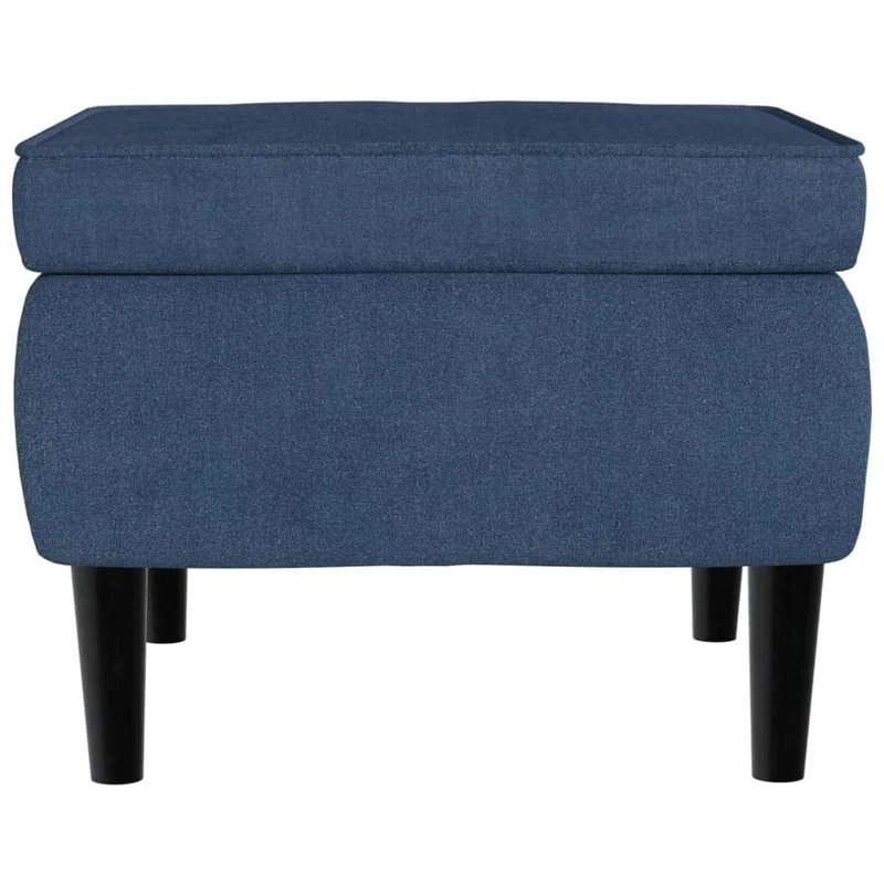 SKM Fauteuil à Oreilles avec Tabouret Bleu Velours, Weight:26.85 kg,3115930
