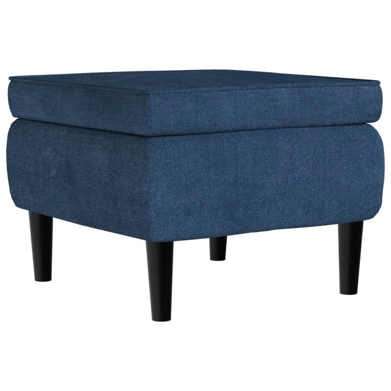 SKM Fauteuil à Oreilles avec Tabouret Bleu Velours, Weight:26.85 kg,3115930