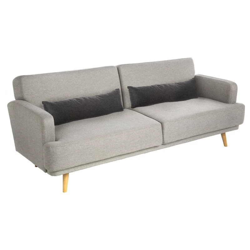 Atmosphera - Canapé Convertible Jack Gris 3 Places