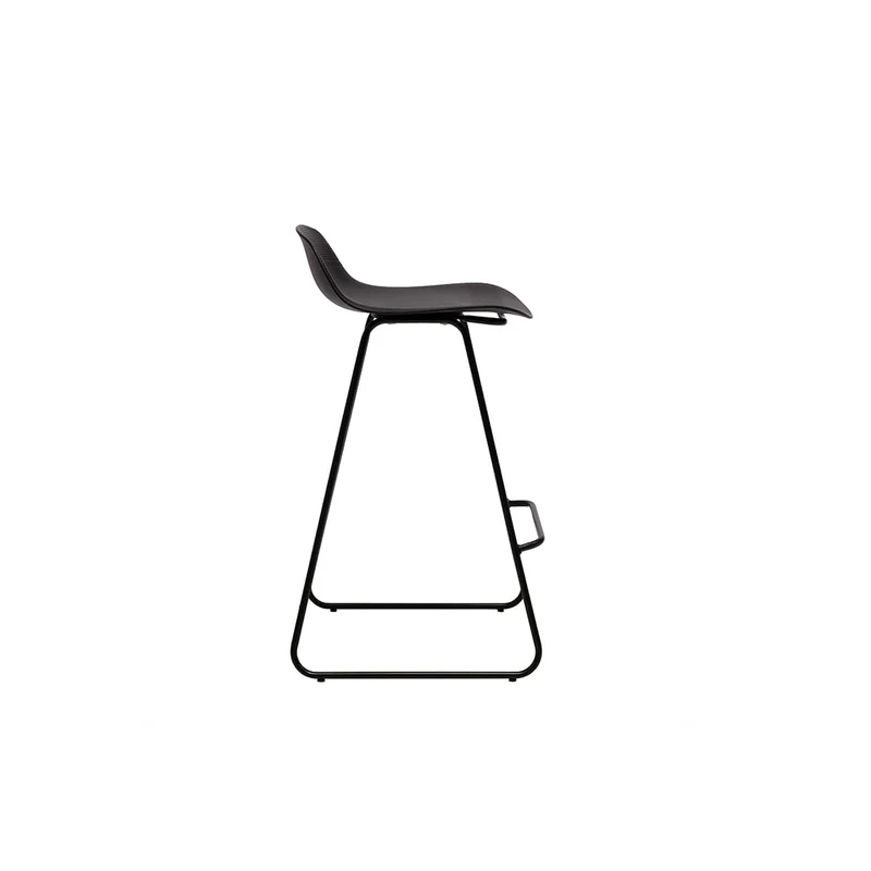 Miliboo Tabourets de Bar Design Noirs H65 cm (Lot de 2) Ella