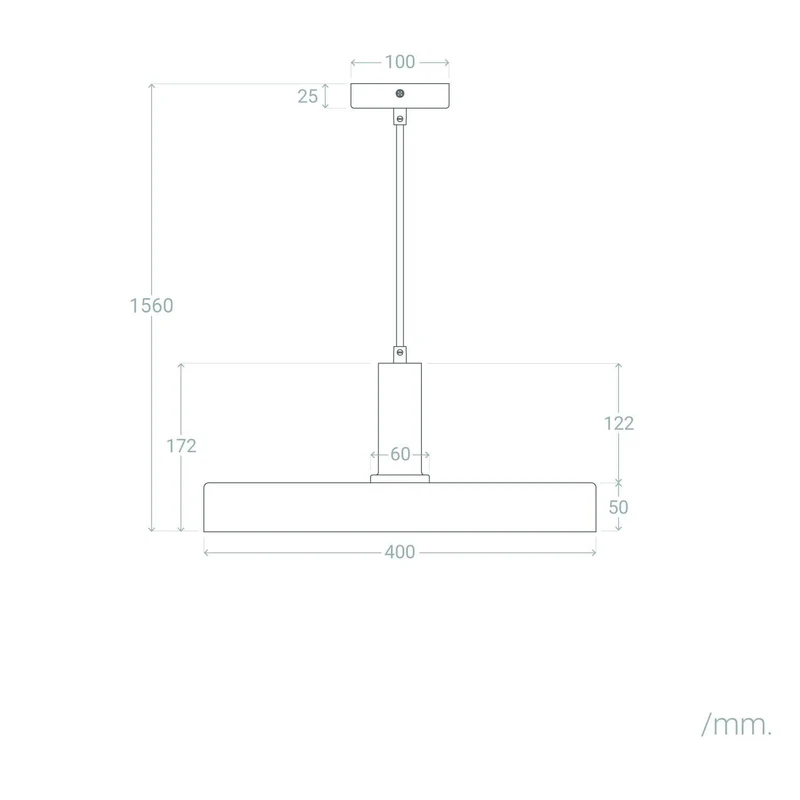 LEDKIA LIGHTING - Suspension Métal Furiko | Compatible Ampoules E27 220-240V | IP20 Intérieur | Aluminium et Acier | Câble Réglable 1560 mm | Design Industriel, Noir