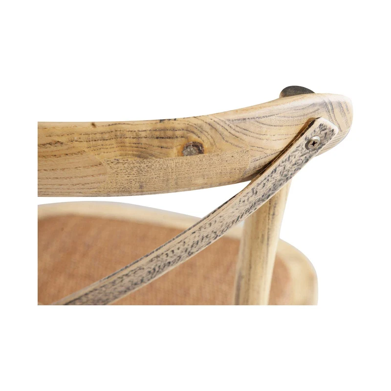 Biscottini Chaises de salle à manger en bois fabriquées en Italie avec assise en rotin 86 x 46 x 42 cm