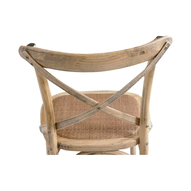 Biscottini Chaises de salle à manger en bois fabriquées en Italie avec assise en rotin 86 x 46 x 42 cm