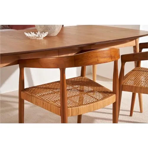 Chaise Ethnique en Bois Teck Massif et cannage rotin NEGARA