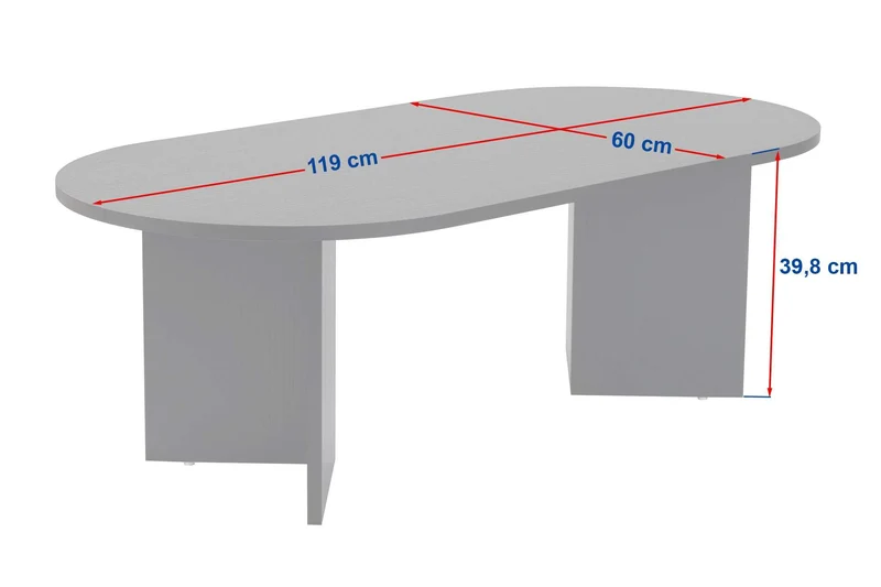 Hanah Home Élégante Table à café, Travertine, 119 x 39,8 x 60 cm, 100% mélamine, épaisseur 18 mm, Design élégant en marbre pour espaces de Vie Modernes