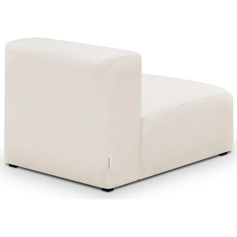 HOMIFAB Chauffeuse sans accoudoirs modulable en Tissu Bouclette écru - Modulo
