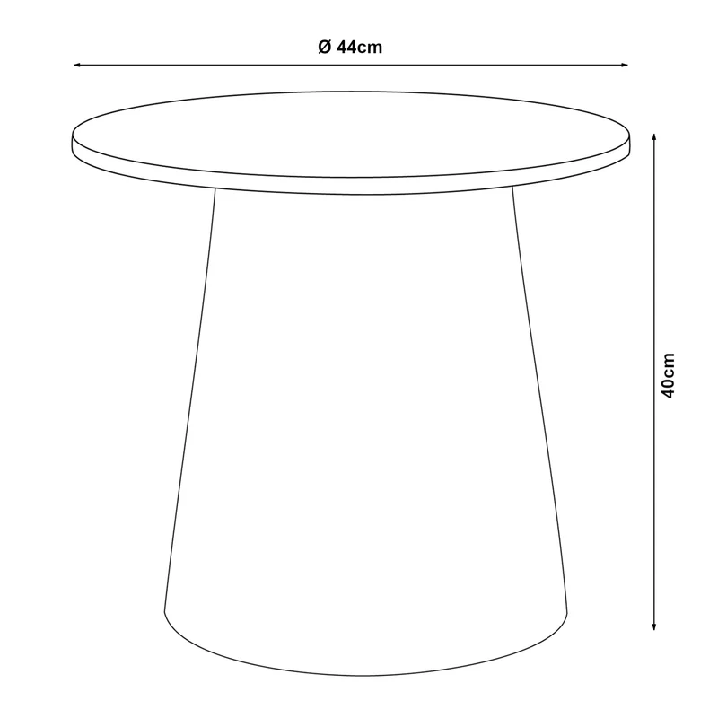 [en.casa] Table Basse Polyvalente Petite Meuble d'Appoint Ronde Design Bout de Canapé Support de Plantes Table de Chevet Moderne pour Salon Chambre Séjour Entrée MDF 40 x 44 cm Blanc