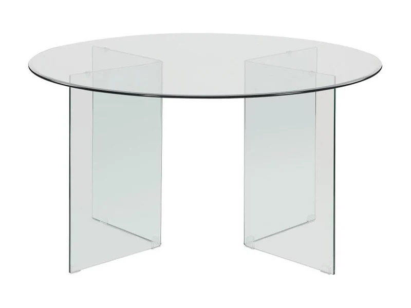 Vente-unique - Table à Manger en Verre trempé - 6 Personnes - Adamo