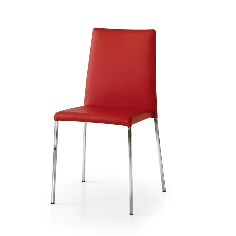 Mar.c.a. Design Sedia Chaise, Cuir synthétique, Rouge, 42x42x90