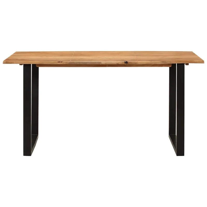 Tidyard Table de Salle à Manger Rectangulaire, Table de Repas Meuble à Manger, Table Console Extensible 160x80x76 cm Bois d'acacia Solide