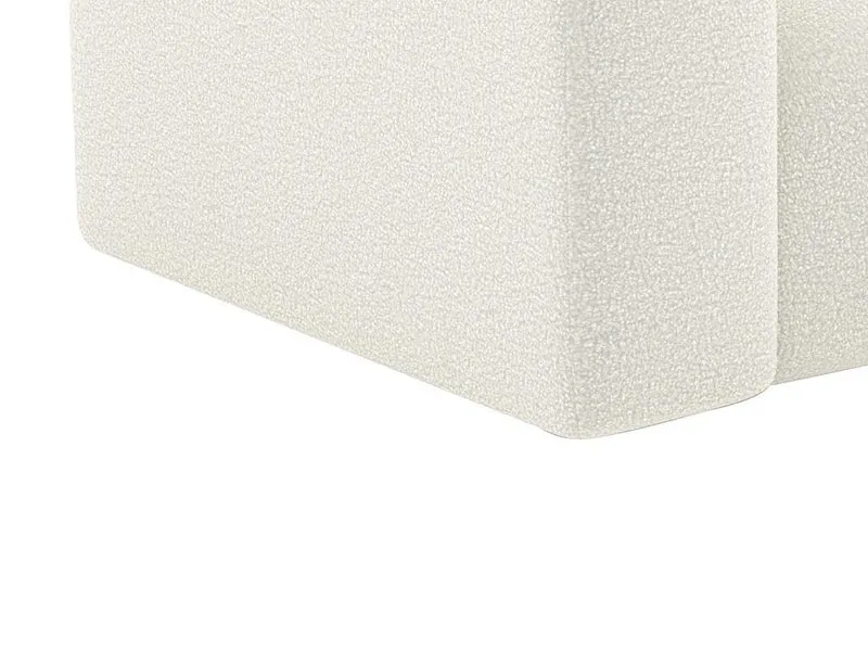 Vente-unique - Canapé 4 Places en Tissu Bouclette Blanc POGNI de Maison Céphy
