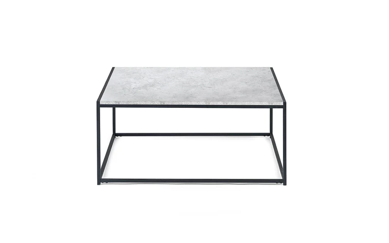 Julian Bowen Table basse carrée Staten, effet béton/noir