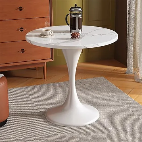 GNYVZXPLQ Table d'appoint Sofa, Table d'appoint Tulipe sur Pied Style Milieu de siècle, Multicolore, 50 x 100 x 73 cm(White2,35.4 * 28.7in)