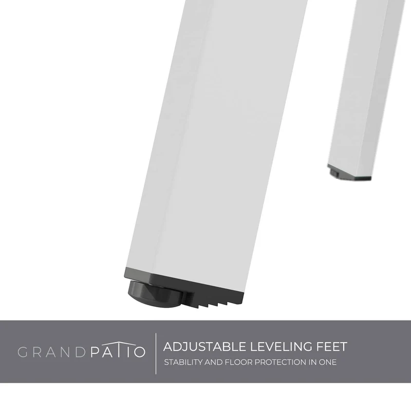 Grand patio Table Basse, Café Table, Acier de Première Qualité, Poids Léger, Table D’appoint Ronde latérale pour Bureau, Balcon, Cuisine et la Chambre (Blanc)