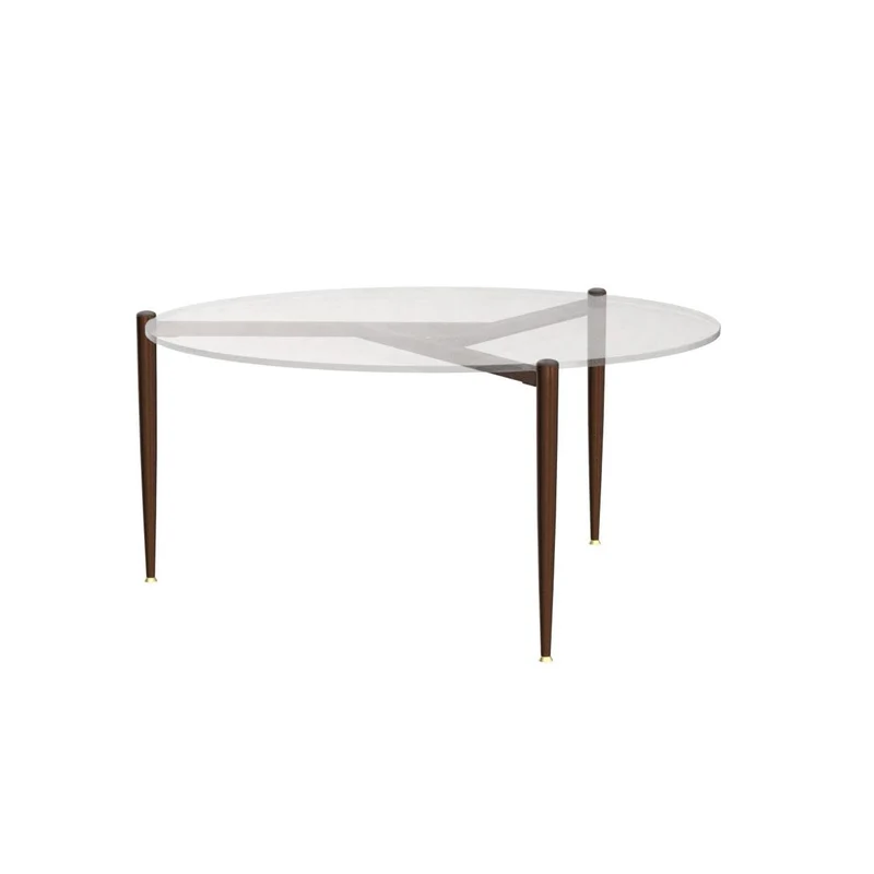 Artloge Table Basse Salon Ronde: Meuble de Salon en Verre Trempé et Métal Table Basse Design Moderne pour Bureau Chambre 80 x 40 cm