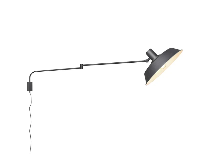 meineWunschleuchte Applique murale orientable avec prise et interrupteur, portée max. 150 cm