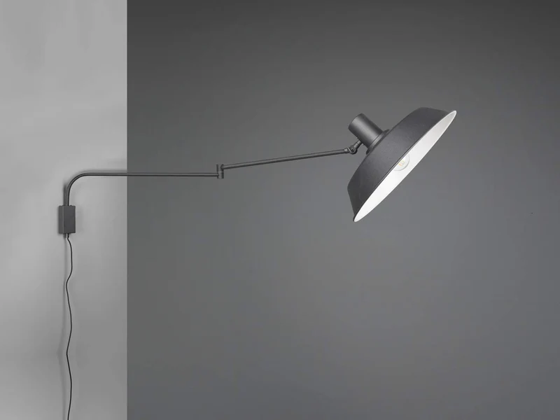 meineWunschleuchte Applique murale orientable avec prise et interrupteur, portée max. 150 cm