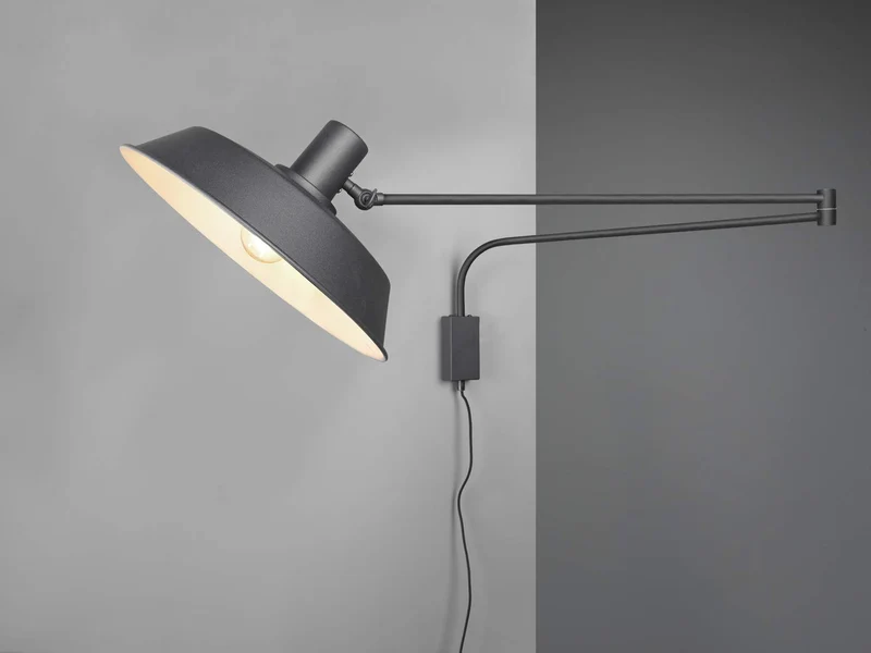 meineWunschleuchte Applique murale orientable avec prise et interrupteur, portée max. 150 cm