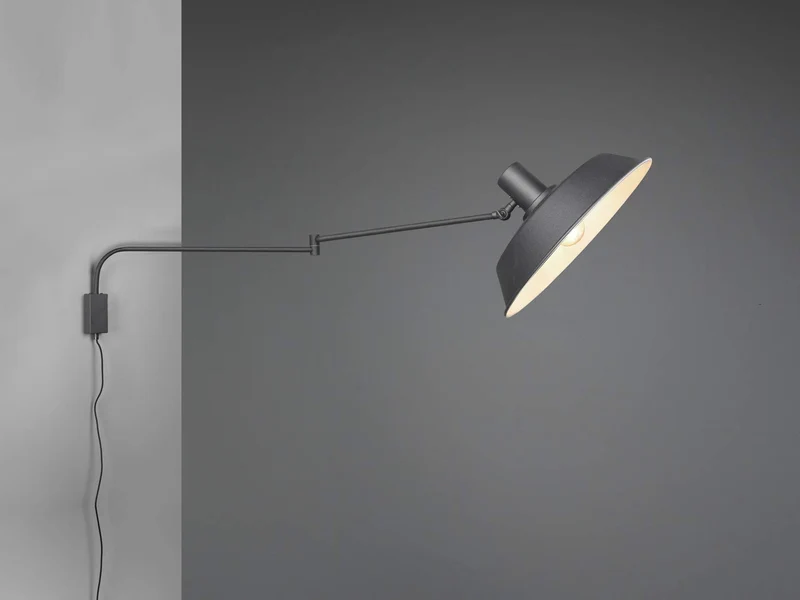 meineWunschleuchte Applique murale orientable avec prise et interrupteur, portée max. 150 cm