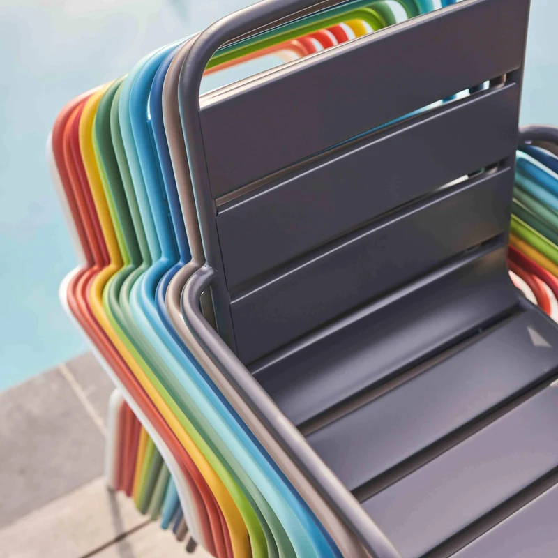 Oviala Fauteuil de Jardin en métal Blanc - Palavas