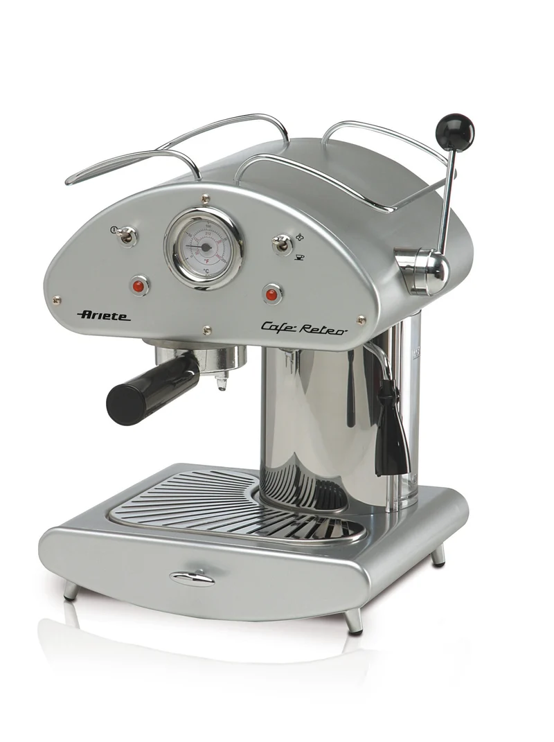 Ariete Machine à expresso rétro argent