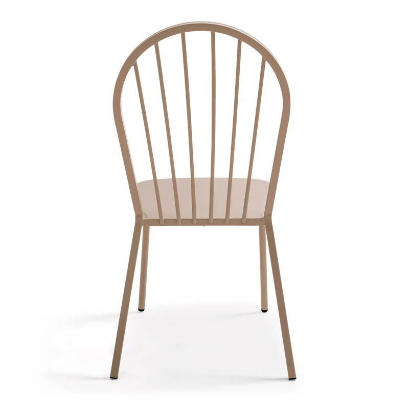 Oviala Ensemble Table de terrasse inclinable et 2 chaises bistrot Taupe - Palavas