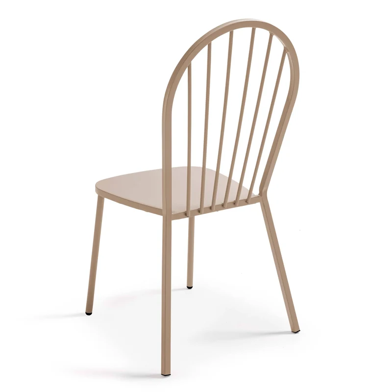 Oviala Ensemble Table de terrasse inclinable et 2 chaises bistrot Taupe - Palavas