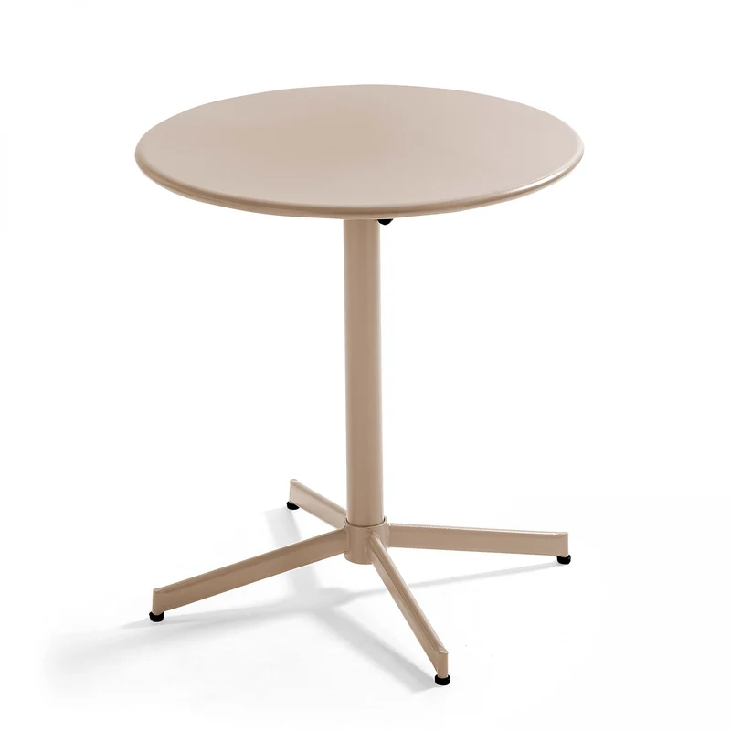 Oviala Ensemble Table de terrasse inclinable et 2 chaises bistrot Taupe - Palavas