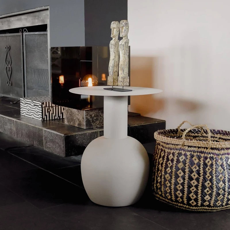 Kick Collection Table d'appoint Pip - Beige - Moderne et de Haute qualité - Métal - Disponible dans de Nombreuses Couleurs